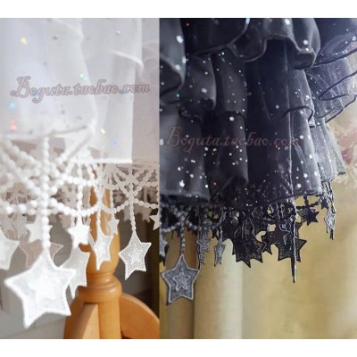 Boguta Star Tulle White and Black Star Daily Underskirt(Pre-Made Stock)